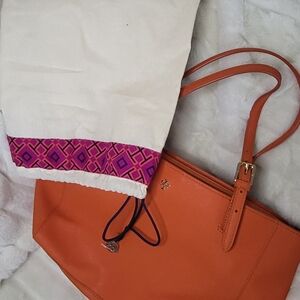 Orange Tory Burch Leather Tote Bag SOLD